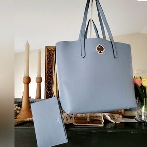 Kate Spade Suzy Blue Tote Bag with Pouch